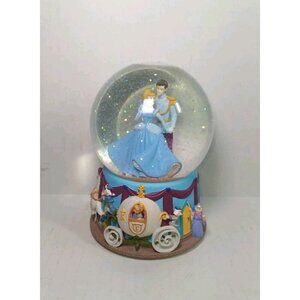 Vintage Disney Enesco Snow Globe Cinderella Musical Plays I Love You Truly